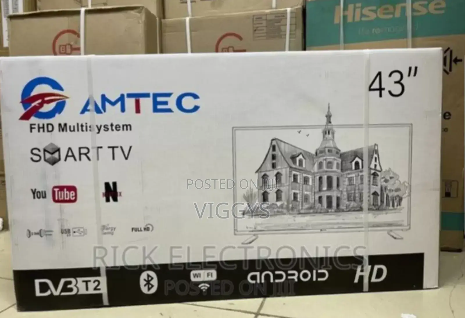 Amtec Bluetooth Enabled TV 43 Inch Smart Android TV Amtec