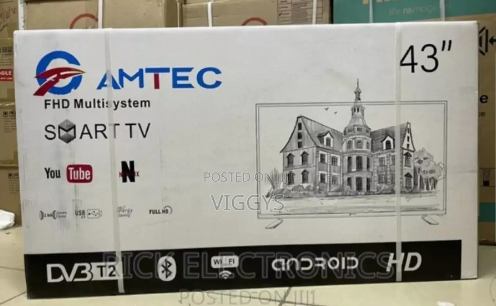 Amtec Bluetooth Enabled TV 43 Inch Smart Android TV Amtec