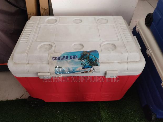 Camping Cooler Box With Insulation , Wheels and Tap 120L - main view