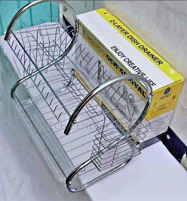 Dish Rack! 2-Layer Stainless Steel Dish Drainer Rack - main view
