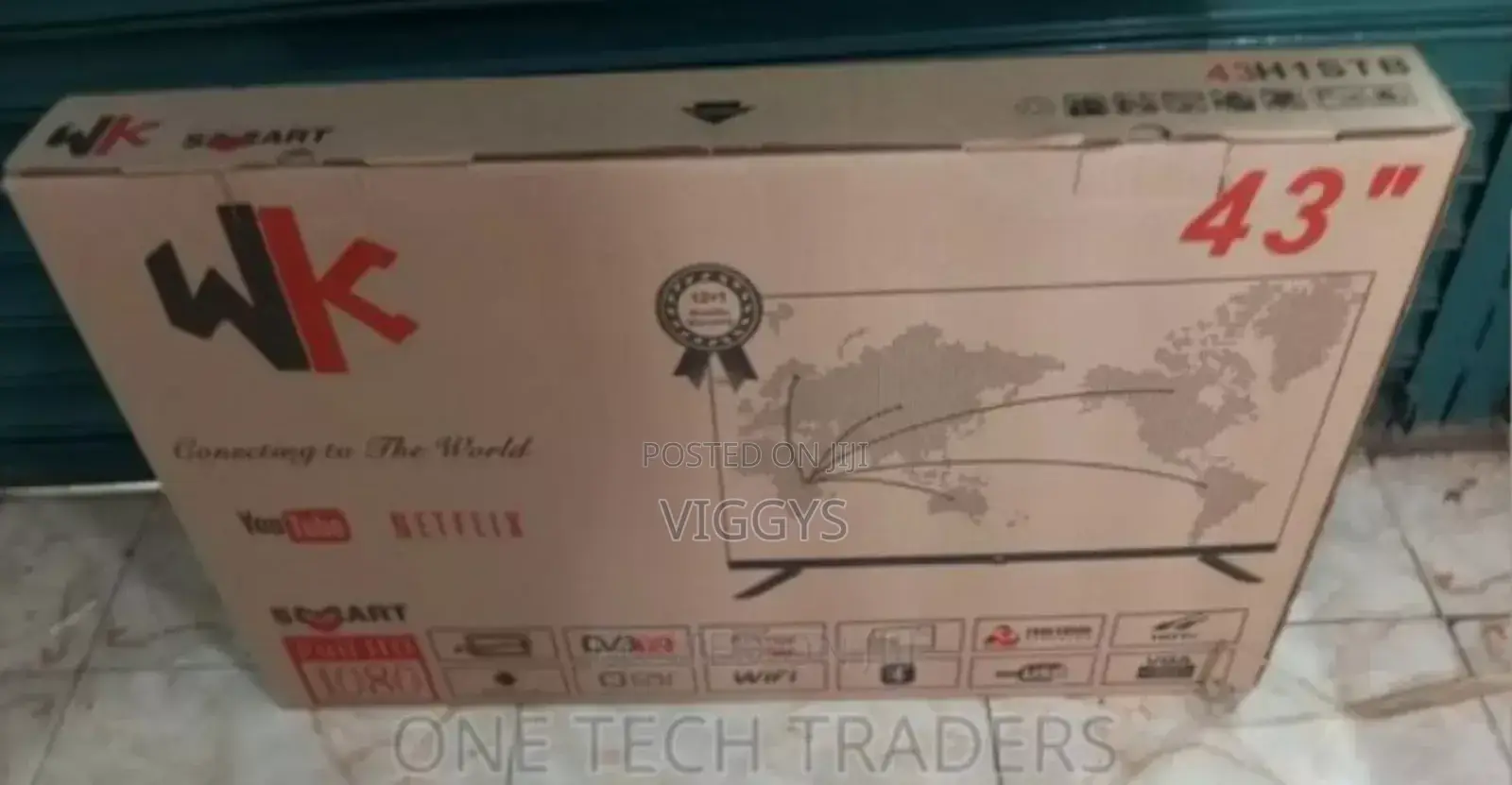WK 43" Inches Smart Android Frameless TV With Bluetooth