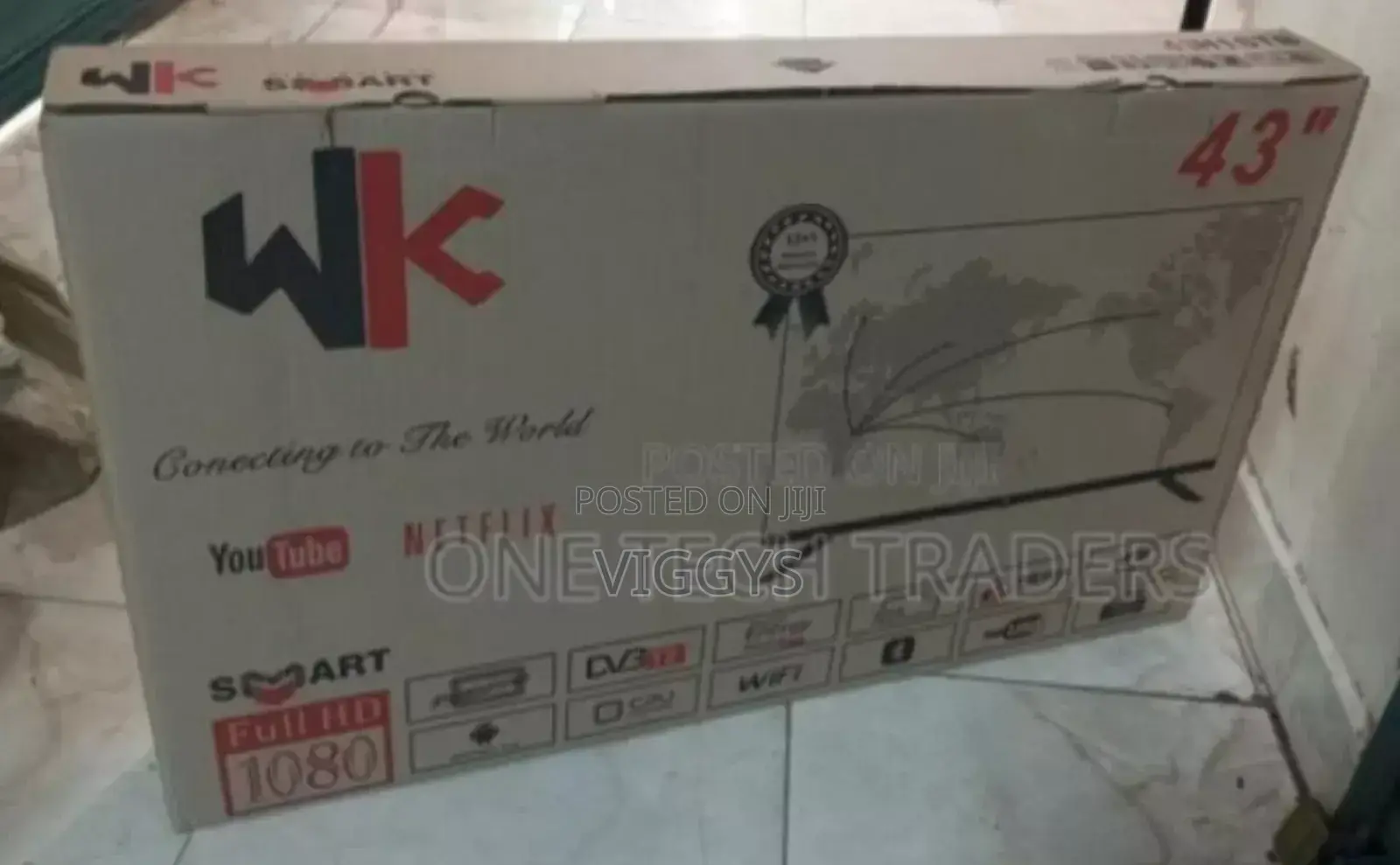 WK 43" Inches Smart Android Frameless TV With Bluetooth