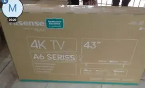 Hisense Smart 43A6HKEN 43 Inches A6 Series Frameless Tv*