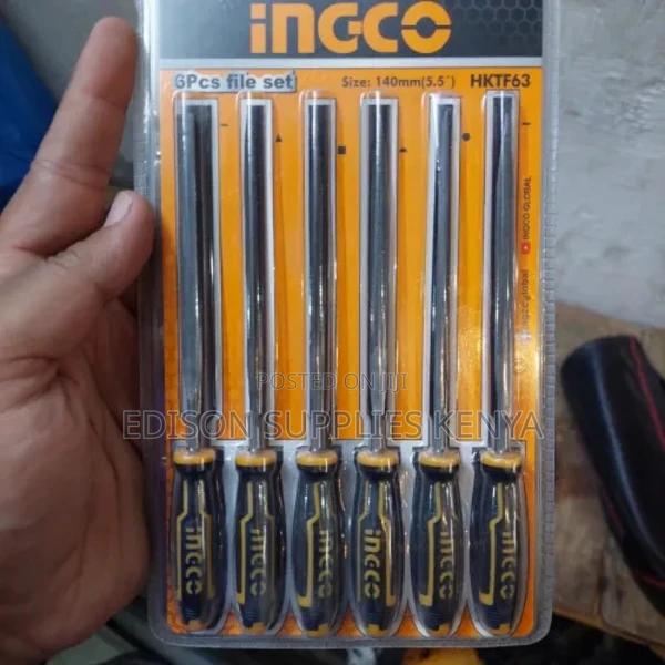 File Set 140mm Ingco 6pcs File Set Steel File Set 5.5 Inch - thumbnail 2