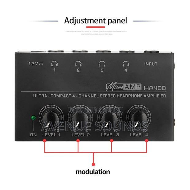Professional Headphones Amplifier Behringer HA400 - thumbnail 4