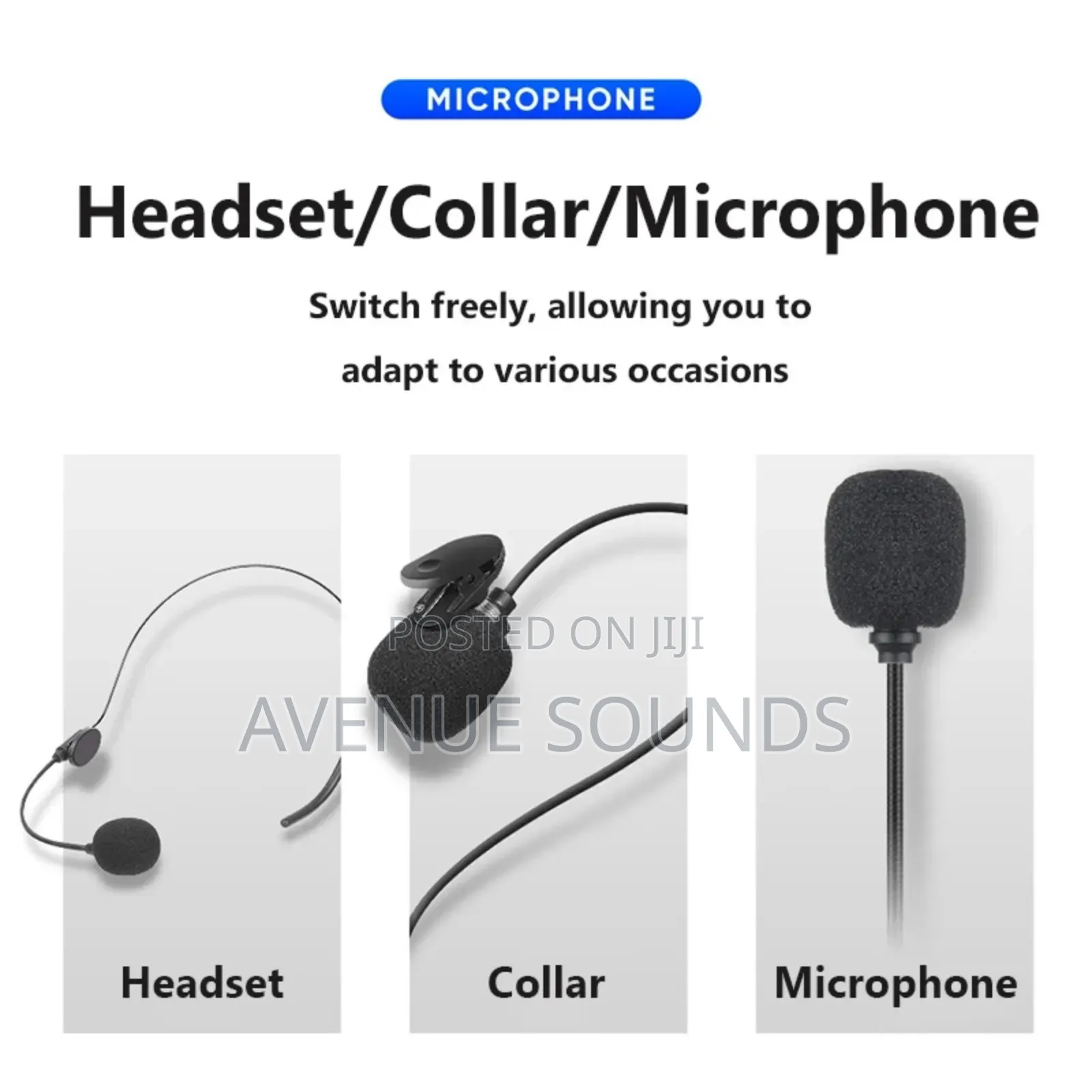 Uhf Speech Wireless Lapel Headset Portable Microphone