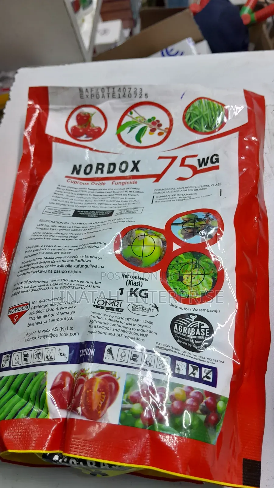 Nordox 75wg Fungicide 1kg Red Copper