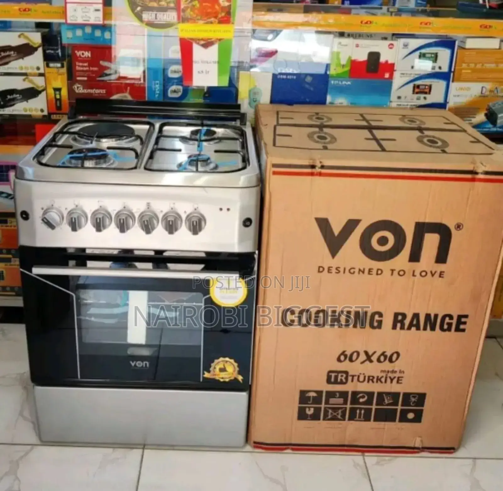 Von 3gas+1 Electric Standing Cooker 60 by 60