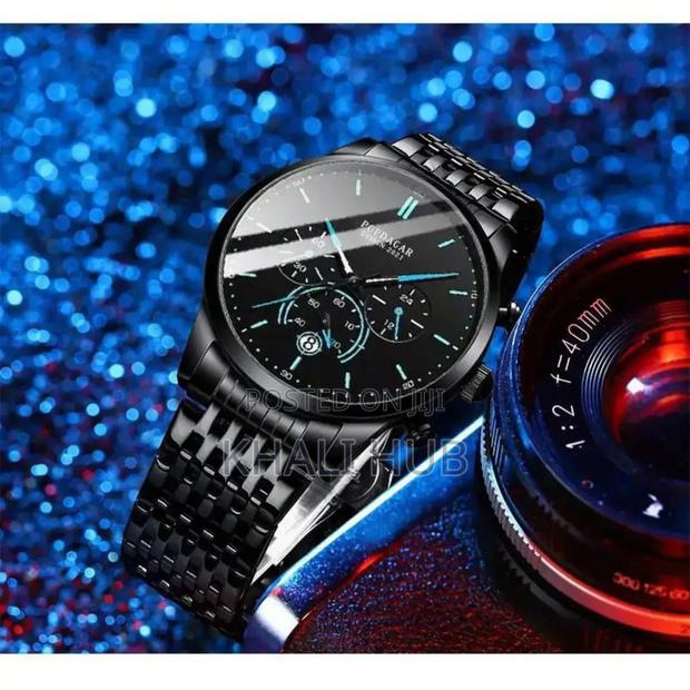 Poedagar Chronograph Watch, Stainless - main view