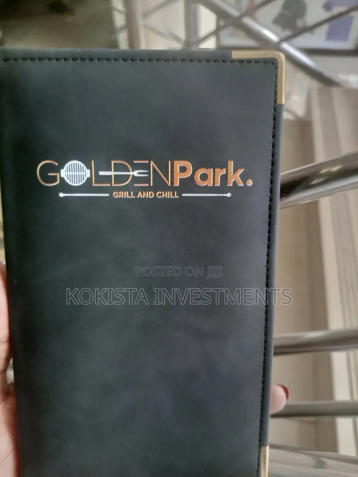 Black Branded Menu/ Bill Folders