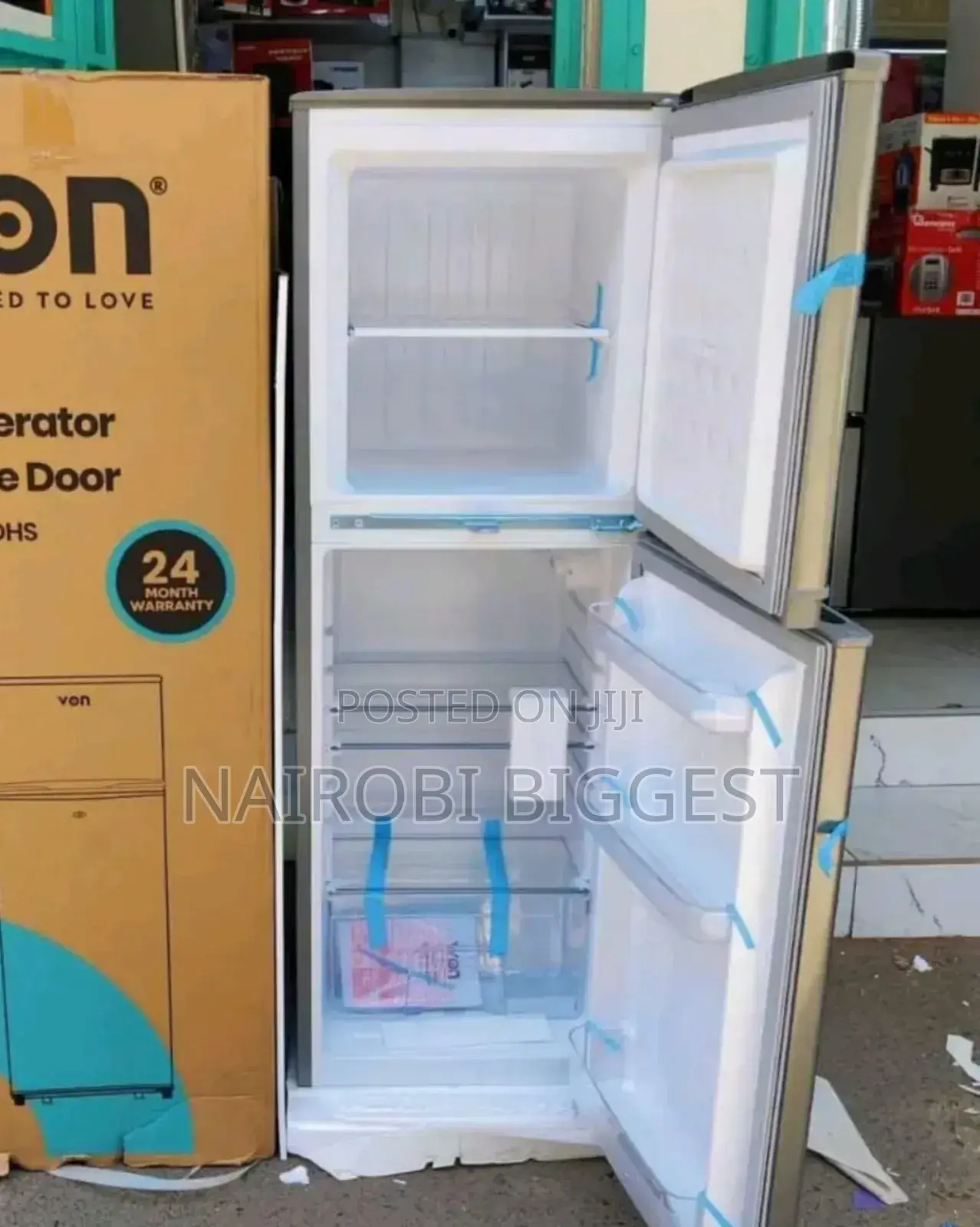 Von 138litre Double Door Fridge