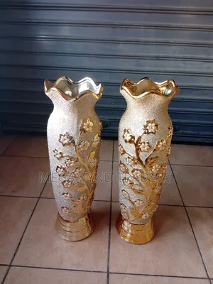 Golden Vase/Ceramic Floor Vase/Flowers Vase 60cm