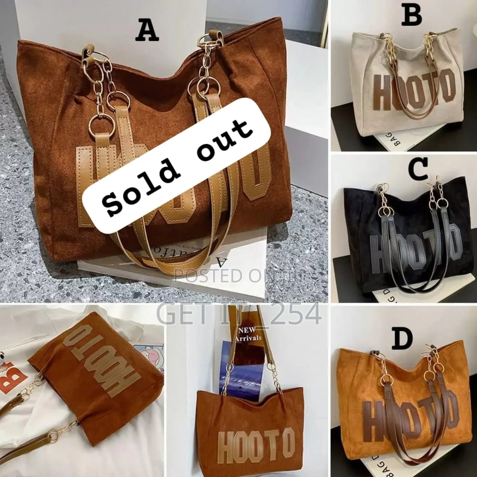 . *Letter Patch Detail Shoulder Tote Bagsize: 32×27×14cm