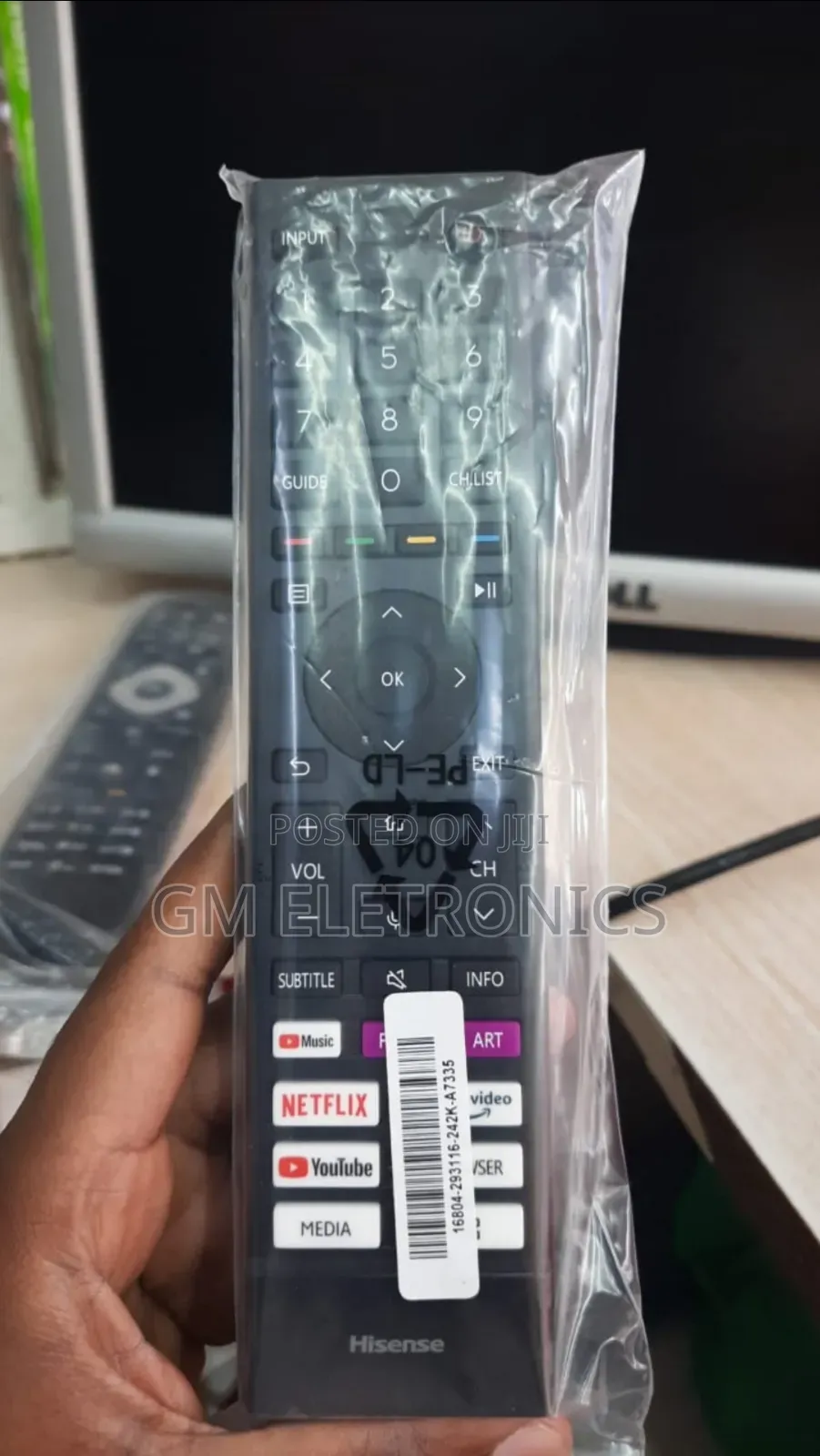 Remote for Hisense 65a7gqtuk Erf3a80 Smart Uhd HDR Qled