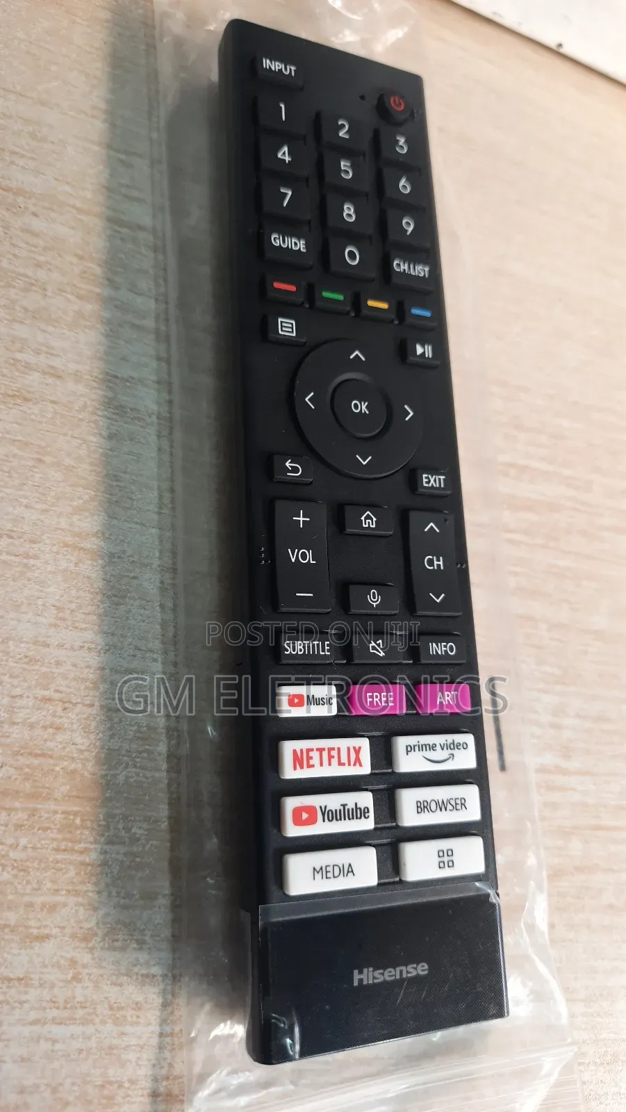 Hisense A6 Series 43" TV Remote With Voice Button .