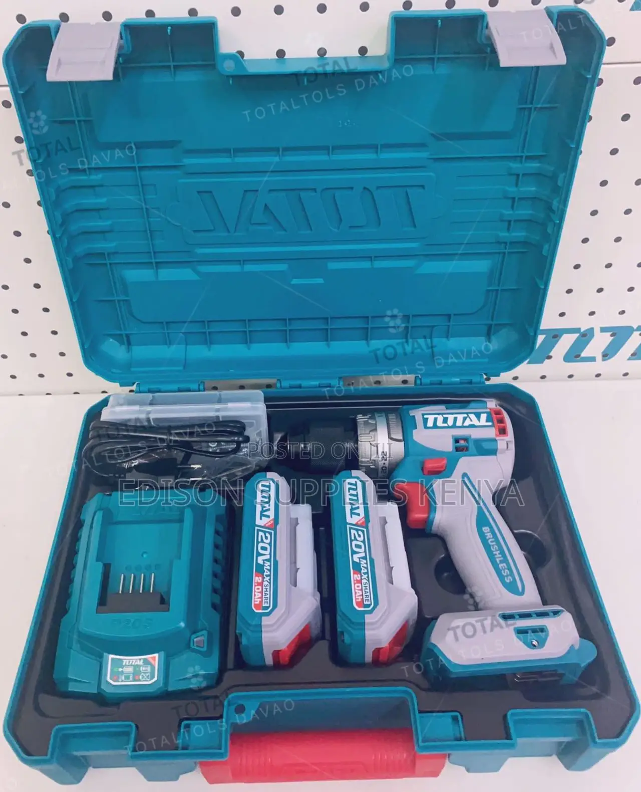 Cordless Drill Total 20v Battery Powerful Impact Drill 60n.M