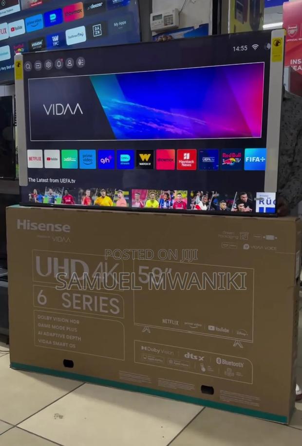 Hisense 58 Inches Uhd Smart Frameless Tv Youtube Netflix - main view