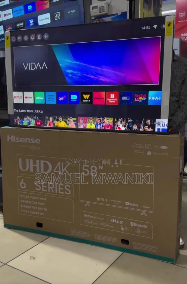 Hisense 58 Inches Uhd Smart Frameless Tv Youtube Netflix - thumbnail 2
