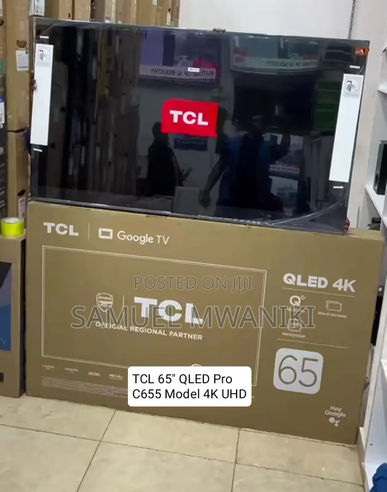 TCL 65" C655 Qled Pro Uhd Google Tv Has Voice Command, Bt