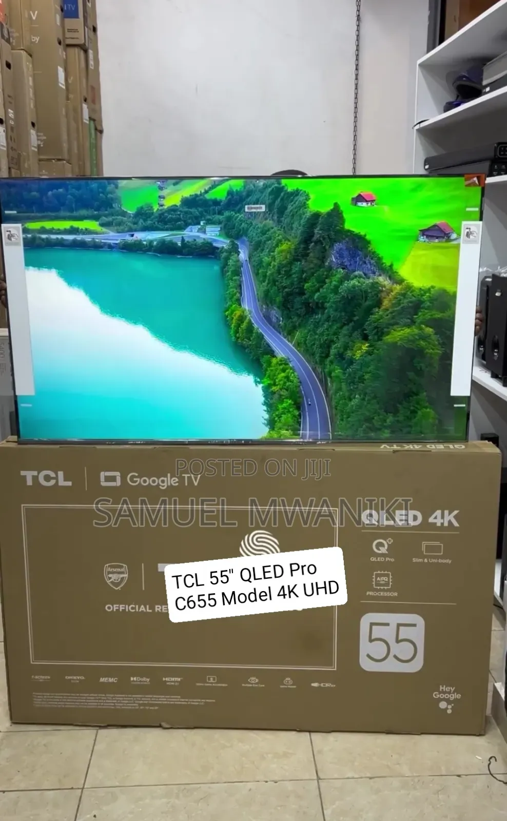 TCL 55" C655 Qled Pro Uhd Google Tv Voice Command, Bluetooth