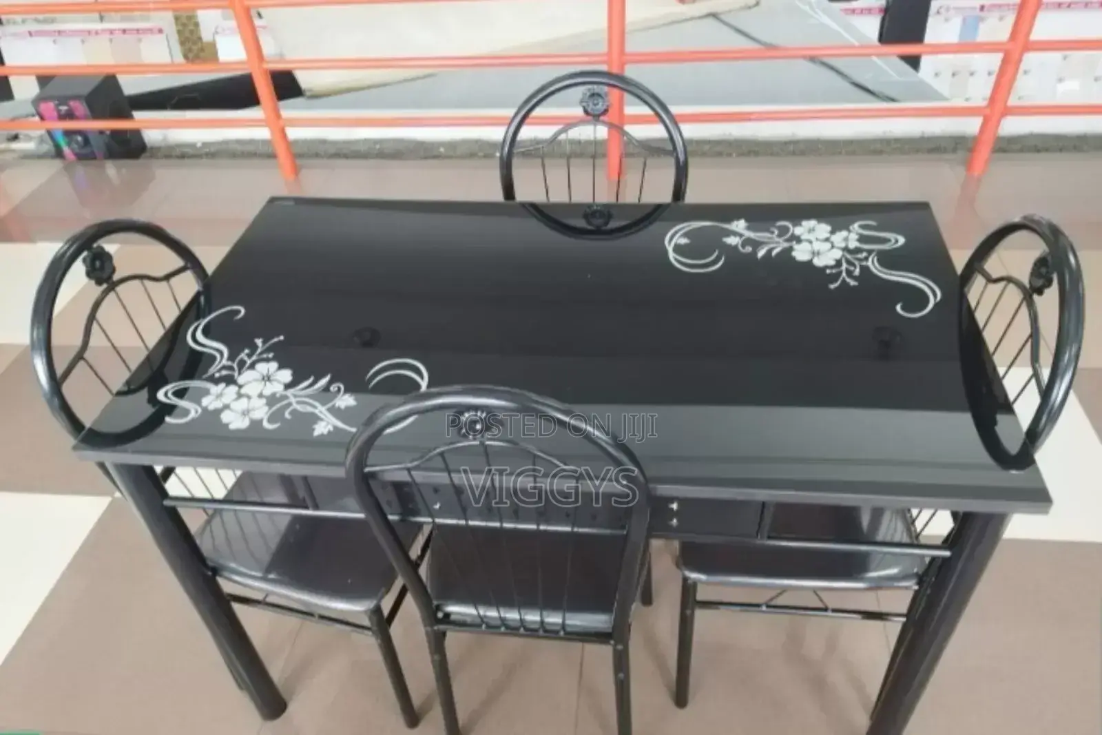 Four Seater Glass Dining Table Set 4 Seater Dining Set.