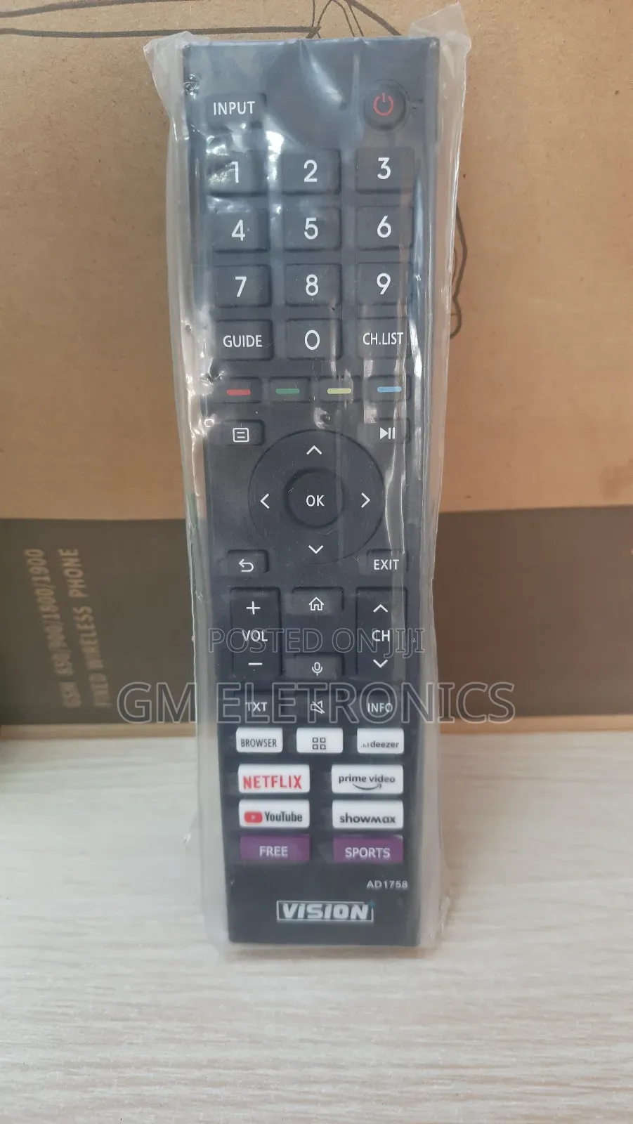 Replacement Remote for VISION+ 50" Uhd Vidaa Smart TV.