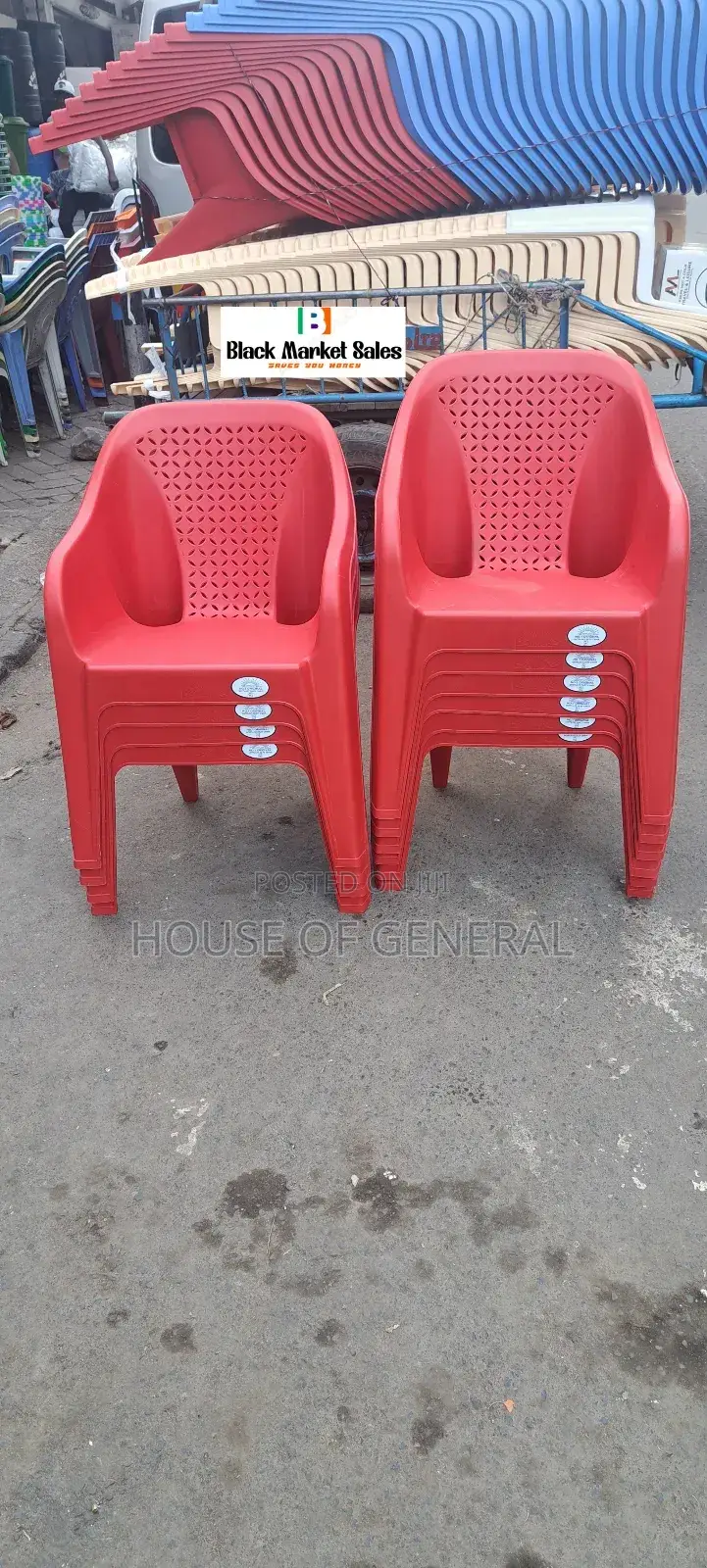 Red Easy Skyplast Plastic Chair