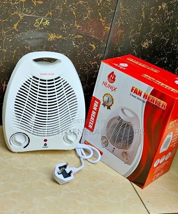 Nunix Fan Heater With 2-Heat Setting 1000/2000w