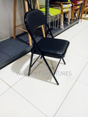 Black Padded Foldable Chair - thumbnail 2