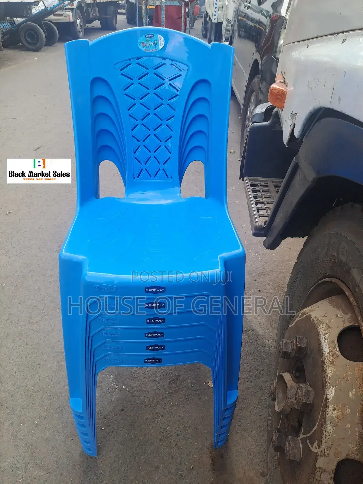 Comfortable Armless Plastic Chair