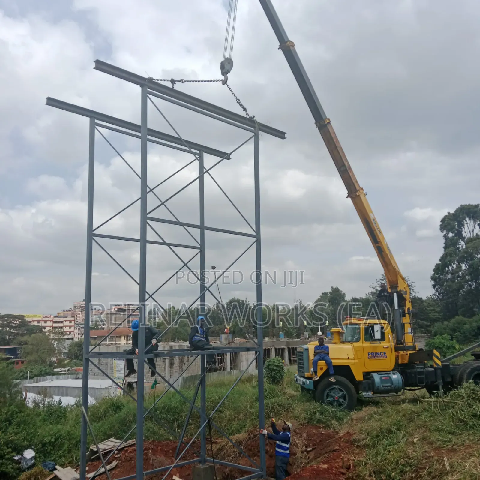 Galvanized Steel Water Tower Construction in Kenya