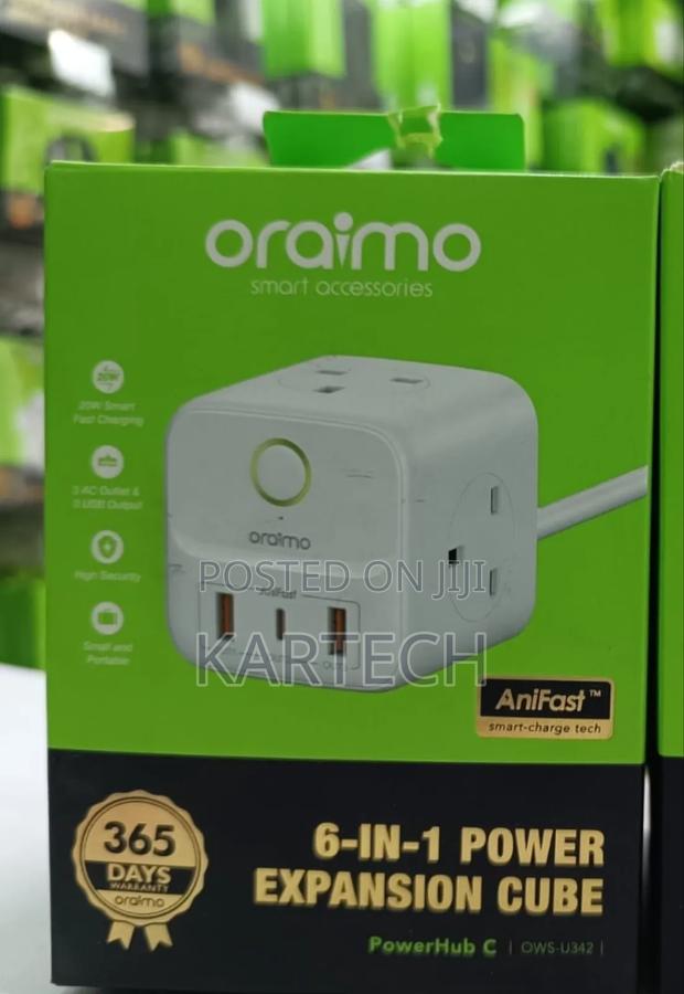 Oraimo Powerhub C 6 in 1 Power Expansion Cube - thumbnail 2