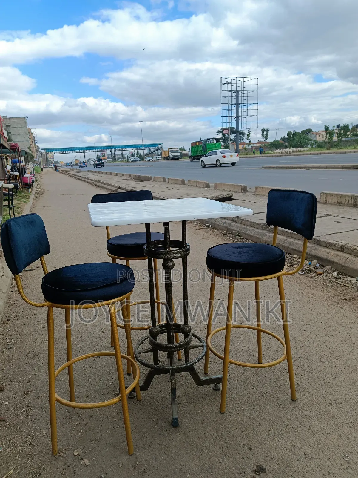 Counter Stools and a Table 