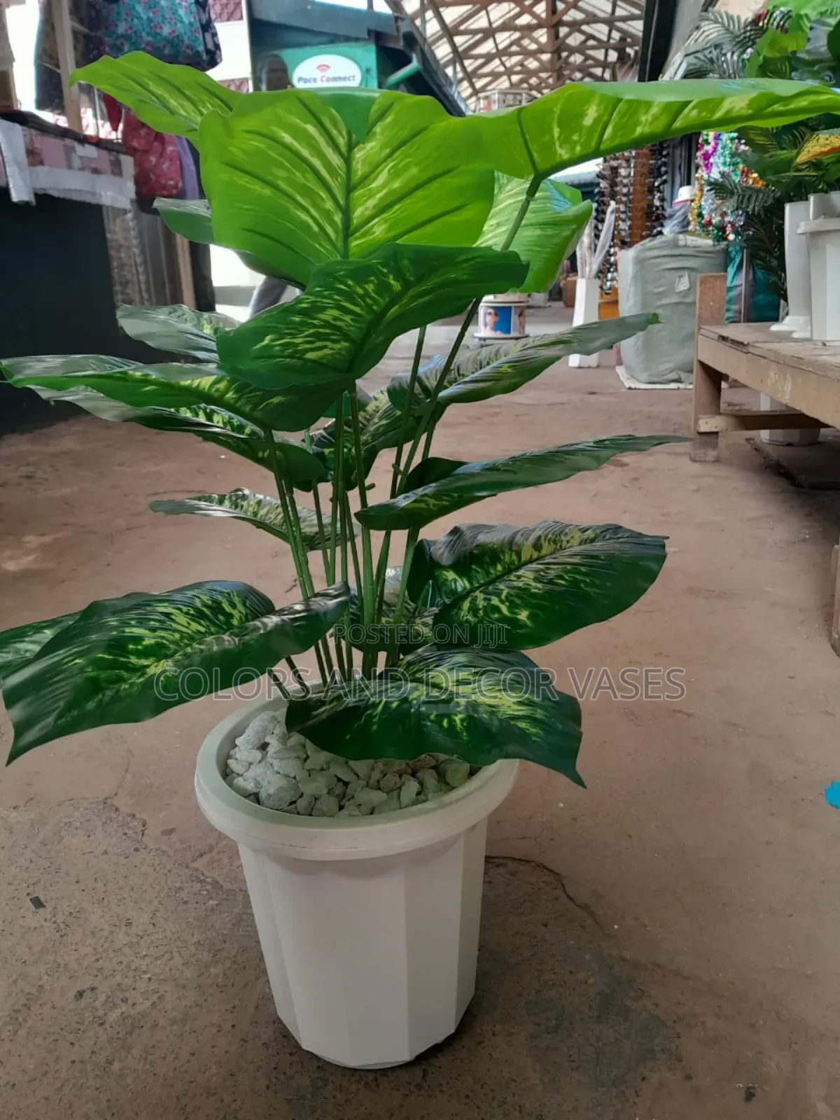 Flower, Plastic With Decorative Stones