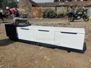 Luxury White Black Tv Stand (6FT)