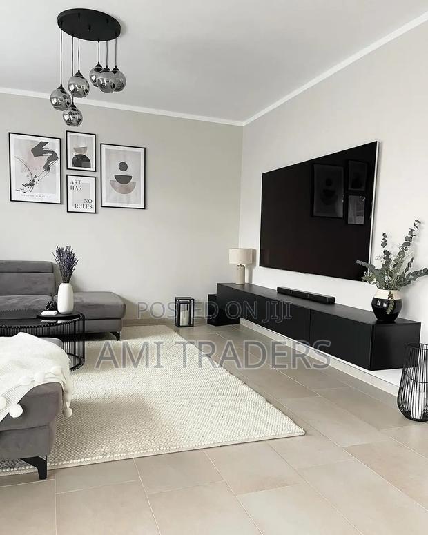 Black Floating Tv Stand (7FT).