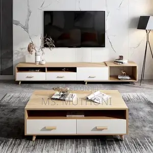 Modern Fashion Simple Style Long Rectangle Oak Coffee Table