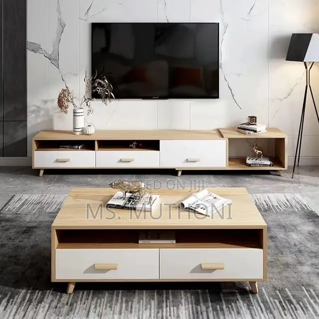 Modern Fashion Simple Style Long Rectangle Oak Coffee Table