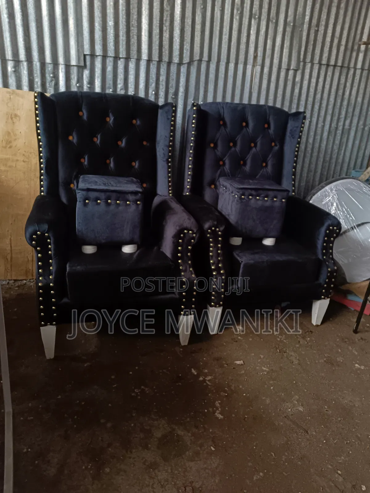 King Chairs or Pedicure Seats, Black 