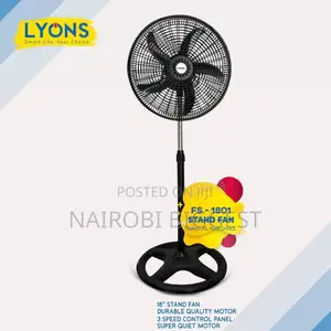 Lyons 18" Black Standing Fan