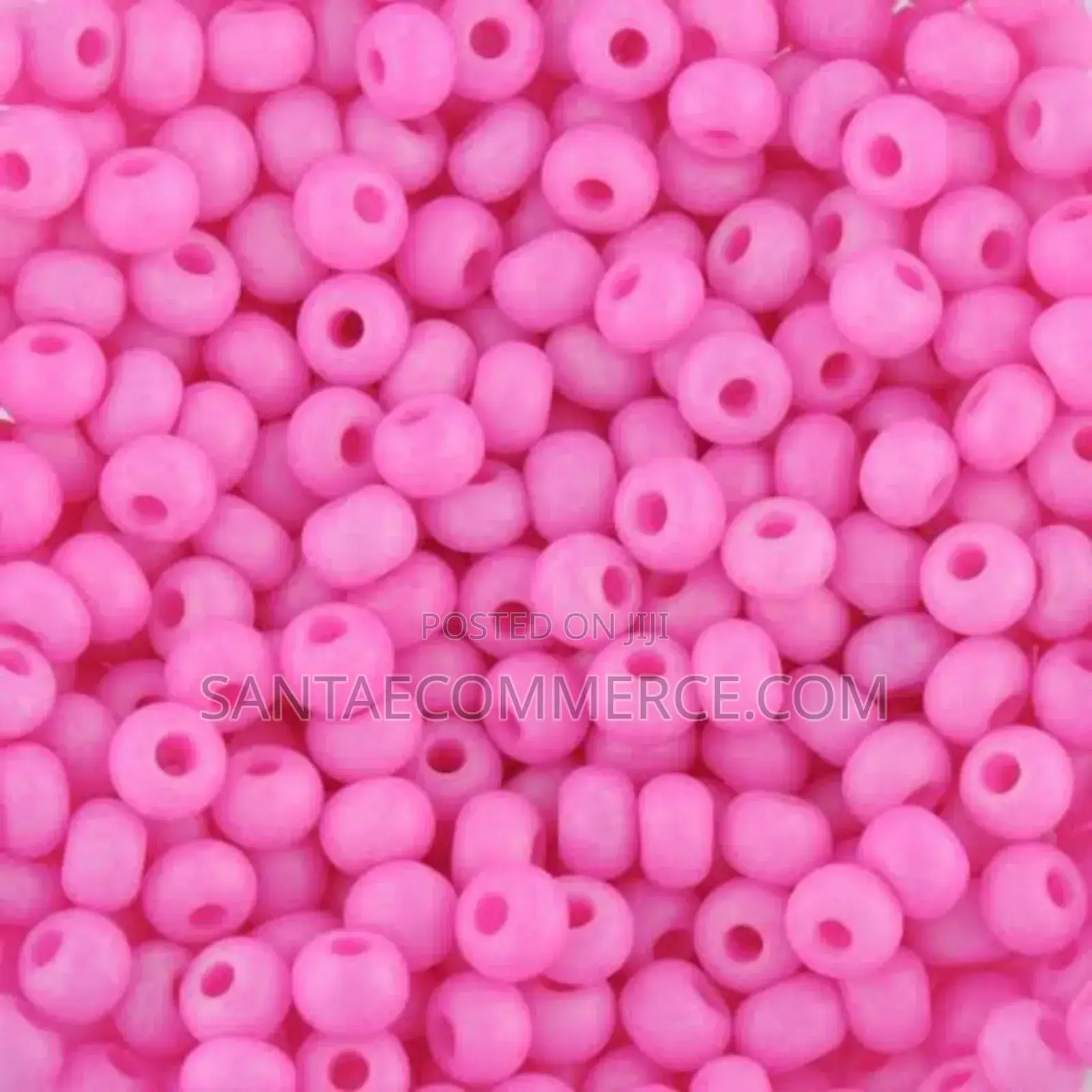100 PCS Crystal Pink Hair Beads
