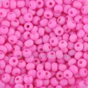 100 PCS Crystal Pink Hair Beads