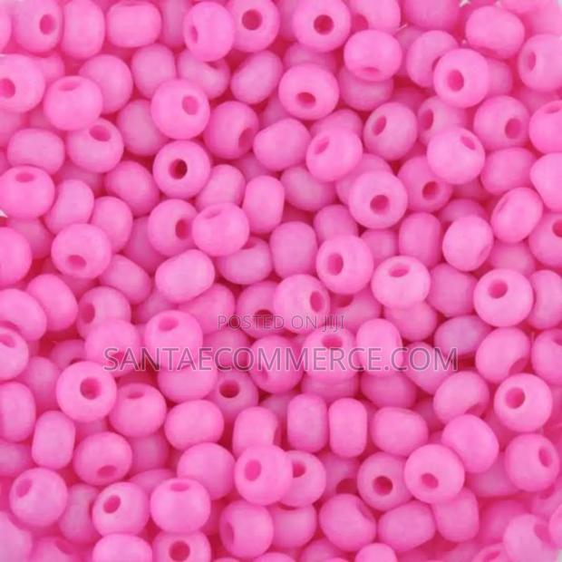 100 PCS Crystal Pink Hair Beads - main view