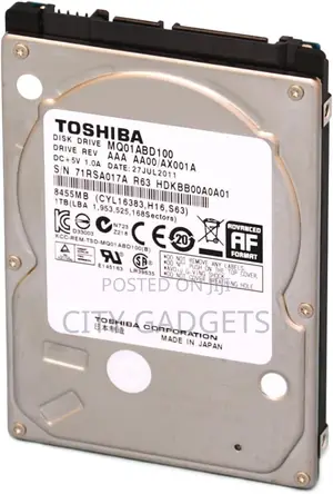 Toshiba MQ01ABD 1 TB 2.5" Internal Hard Drive