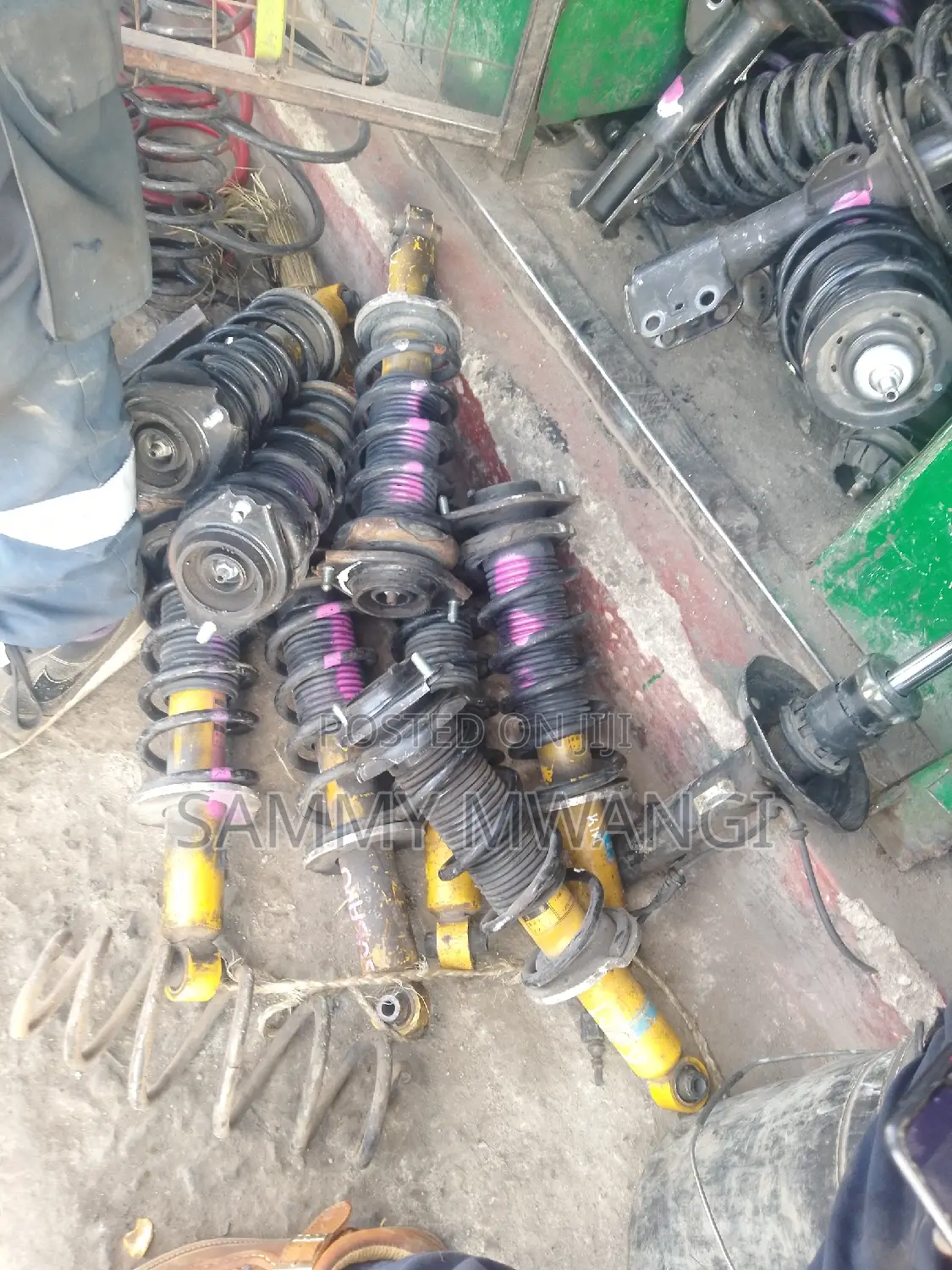 Subaru Levog Rear Blistain Yellow Shock  Ex Japan