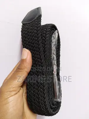 Waist Black Belt Which Is Stretching
