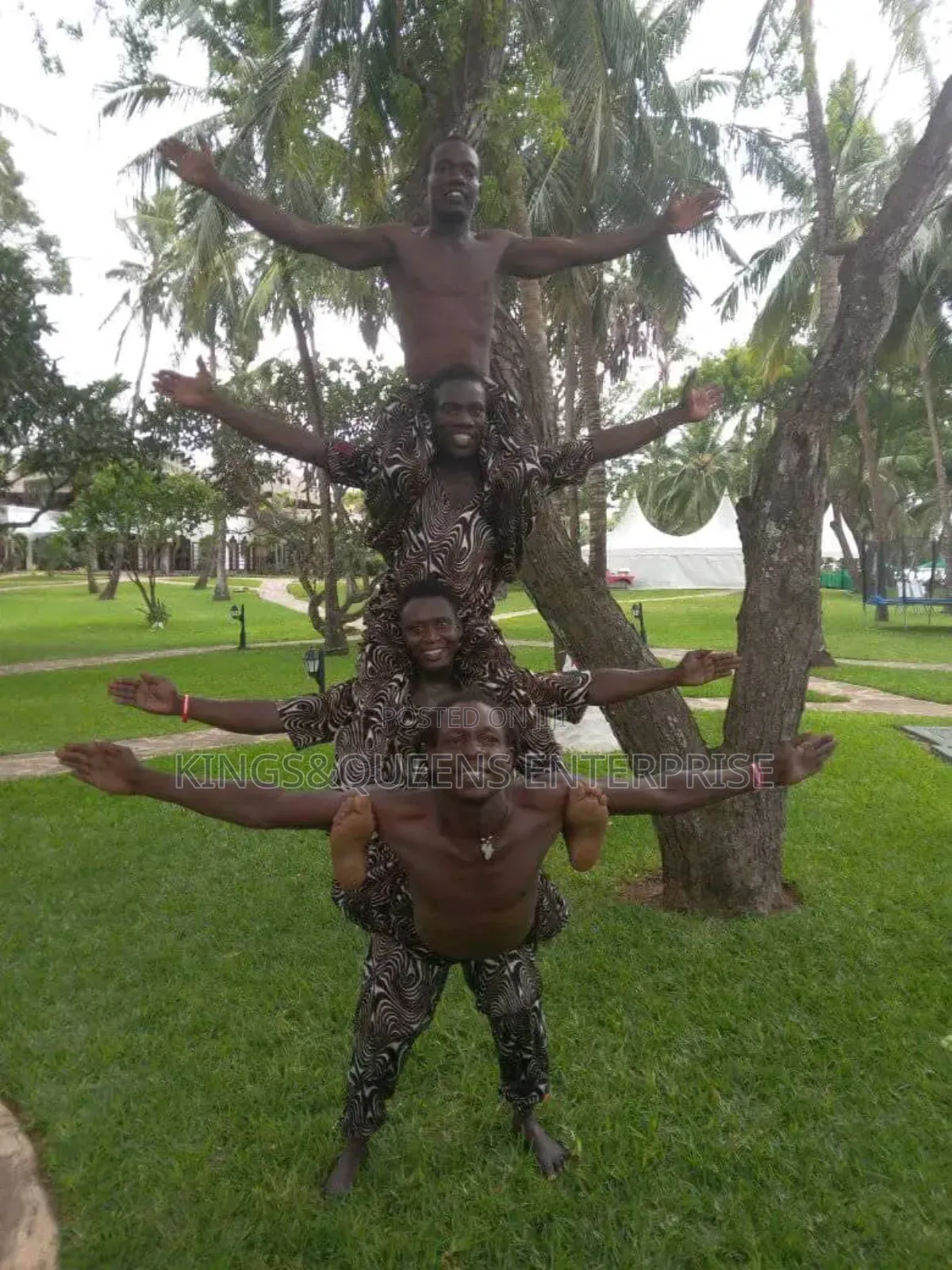 The Famous Acrobatic Brothers Pole Climbing Group.