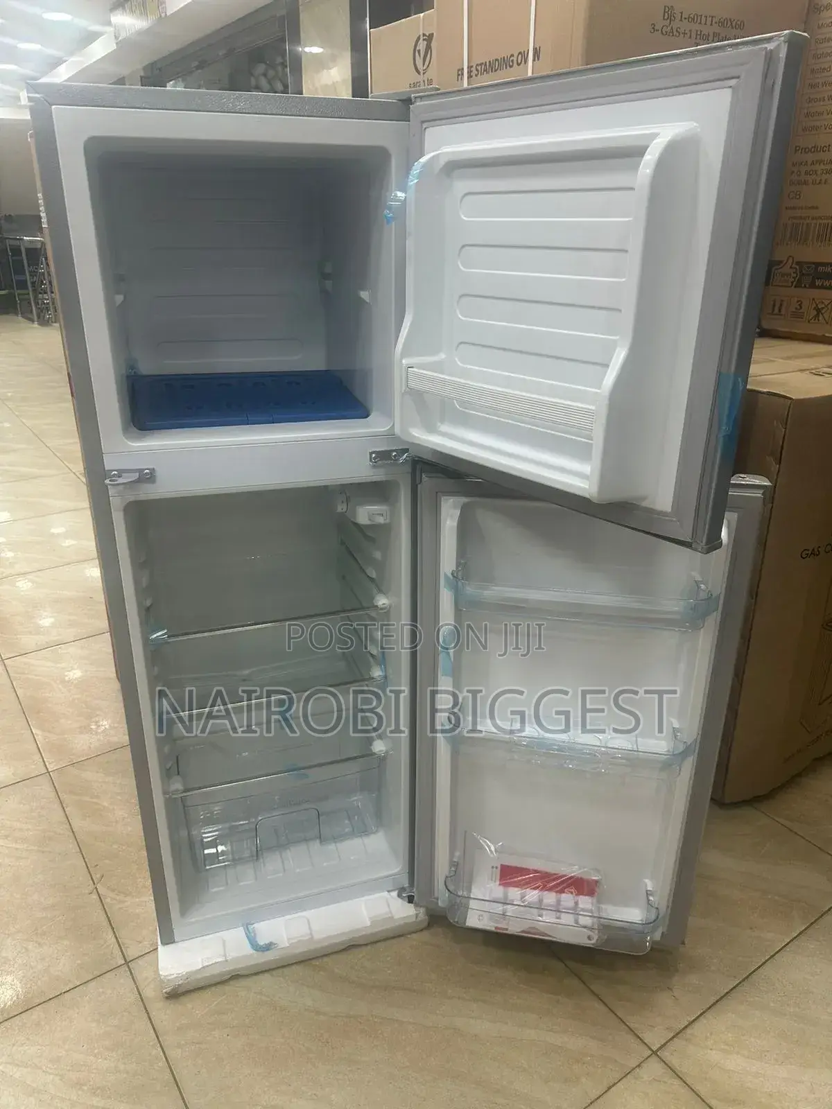 Ramtons Silver 128 Litres Double Door Refrigerator