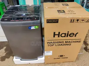 Grey Haier 8 KGS Fully Automatic Top Load Washing Machine