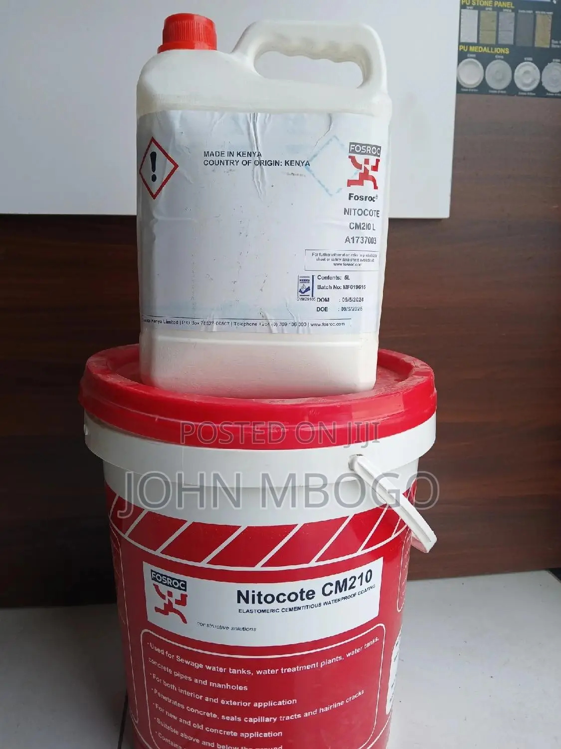 Eastomeric Cementious Waterproof -Nitocote Cm210